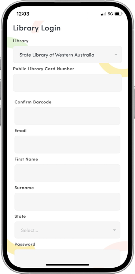 Barcode app login